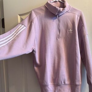Adidas Lilac Quarter-Zip Sweatshirt